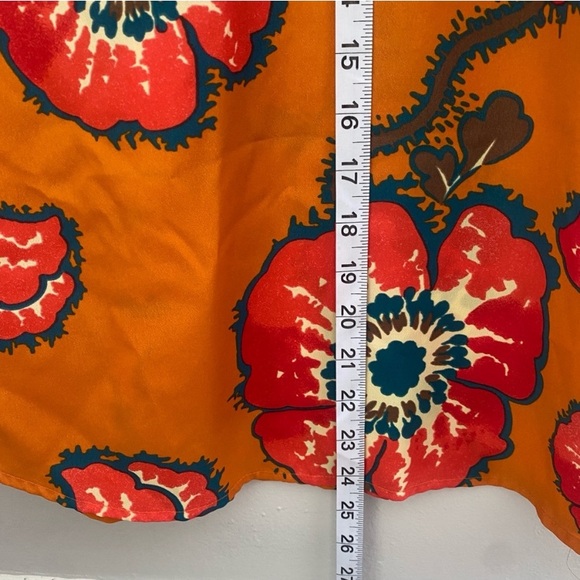 Tucker for Target orange bright floral mini dress with ruffle detail XS - Picture 16 of 16